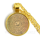 Islamic Pendant Necklace Arabic 99 Names